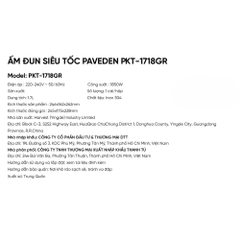 Bình đun siêu tốc Paveden 1.7 lít PKT-1718GR