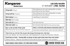 Bộ cốc lọc đầu nguồn Kangaroo KG01G3