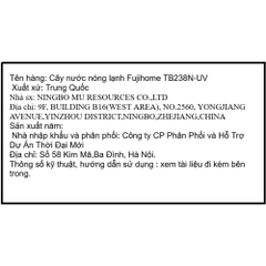 Cây nước nóng lạnh FUJIHOME TB238N-UV 1430W