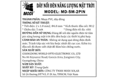 Dây nối đèn năng lượng mặt trời 5M Modi 5M-2PIN
