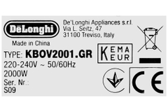 Bình đun siêu tốc Delonghi 1.7 lít KBOV2001.GR