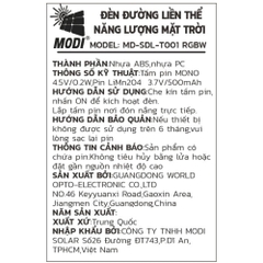 Đèn Bàn Trang Trí Ngoài Trời MODI MD-SDL-T001 RGBW