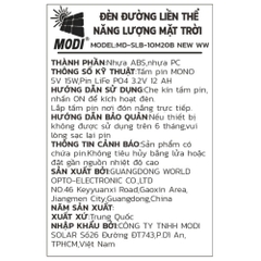 Đèn dây trang trí năng năng lượng mặt trời Modi MD-SLB-10M20B NEW WW