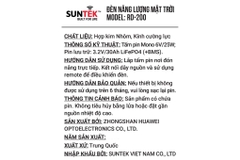 Đèn đường năng lượng mặt trời nhôm SUNTEK RD-200