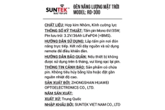 Đèn đường năng lượng mặt trời nhôm SUNTEK RD-300