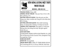 Đèn kẹp năng lượng mặt trời cảm ứng Modi MD-SC-01