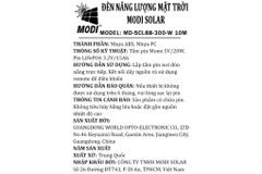 Đèn ốp trần năng lượng mặt trời Modi MD-SCL88-200-W 10M
