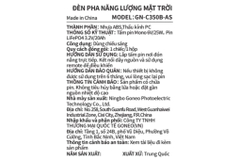 Đèn pha năng lượng mặt trời Goneo GN-C350B-AS
