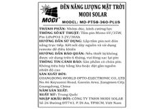 Đèn pha năng lượng mặt trời Modi MD-PT58-360-PLUS
