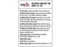 Đèn pha năng lượng mặt trời nhôm SUNTEK RL-100