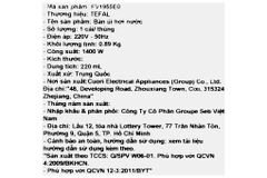 Bàn ủi hơi nước Tefal Easy Steam FV1955E0 1400W