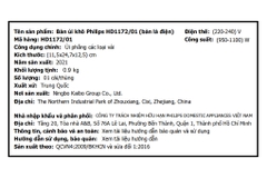 Bàn ủi khô Philips HD1172 1100W