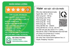 Tháp giặt sấy Haier Laundry Center Inverter giặt 14 kg - sấy 13 kg HWD140-BD14LCU1L(GN)
