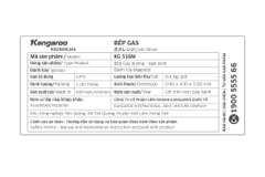 Bếp ga đôi Kangaroo KG516M