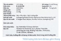 Lò vi sóng Sharp R-2029E-BK 20 lít