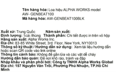 Loa Bluetooth Alpha Works AW-GENBEAT 100