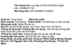 Loa Bluetooth Alpha Works AW-GENBEAT 120