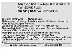Loa Bluetooth Alpha Works AW- SONIK Plus