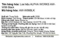 Loa Bluetooth Alpha Works AW-W99