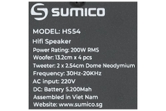Loa karaoke Sumico All-in-one HS54 200W