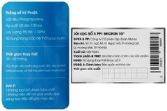 Lõi lọc thô Mutosi số 3 PP 1 micron 10 inch