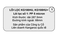 Lõi lọc thô Kangaroo số 1 Undersink KG100HU