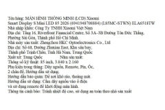 Màn hình thông minh Xiaomi 4K 85 inch Smart Display S L85MC-STWN 2026