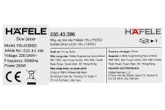 Máy ép chậm Hafele HS-J130SG (535.43.396)
