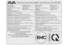 Máy ép trái cây AVA JE3402