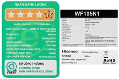 Máy giặt Hisense Inverter 10.5 kg WF105N1