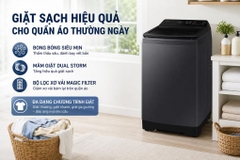 Máy giặt Samsung Ecobubble Inverter 9.5 kg WA40F95E1CSV