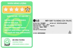 Máy giặt sấy LG Inverter giặt 15 kg - sấy 8 kg F2515RNTG