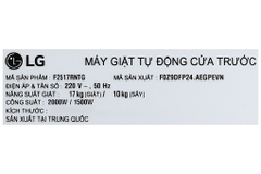 Máy giặt sấy LG Inverter giặt 17 kg - sấy 10 kg F2517RNTG