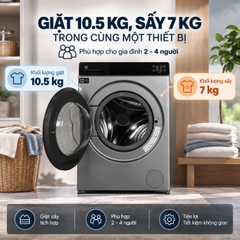 Máy giặt Xiaomi giặt 10.5 kg - sấy 7 kg WD105MJA10VN