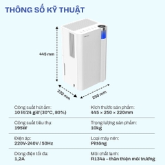 Máy hút ẩm FUJIHOME DH10NEW