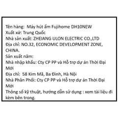 Máy hút ẩm FUJIHOME DH10NEW