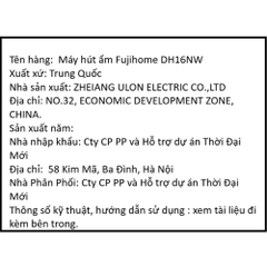 Máy hút ẩm FUJIHOME DH16NW