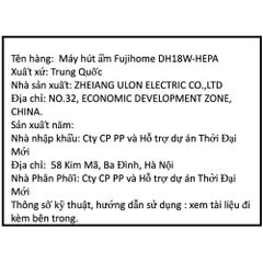 Máy hút ẩm Fujihome DH18W-HEPA