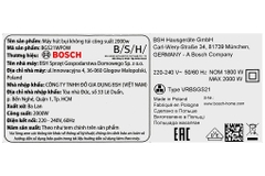 Máy hút bụi dạng hộp Bosch BGS21WPOW