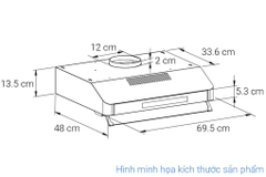 Máy hút mùi âm tủ Hawonkoo HRH-703
