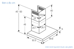 Máy hút mùi áp tường Bosch DWB67BK61T