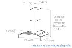 Máy hút mùi kính cong KAFF KF-GB207TB
