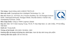 Máy lọc không khí kết hợp quạt không cánh Lumias T08 Plus