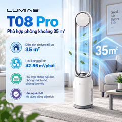 Máy lọc không khí kết hợp quạt không cánh Lumias T08 Pro