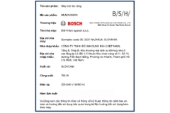 Máy nhồi bột đánh trứng Bosch MUMS2AW00