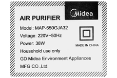 Máy lọc không khí Midea MAP-550GJA32 38W