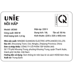 Nồi hấp đa năng Unie UE560 18 lít