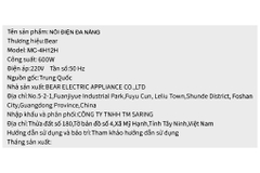Nồi lẩu điện Bear MC-4H12H 1.2 lít