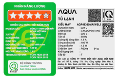 Tủ lạnh Aqua Inverter 324 lít AQR-B390MA(WSL)