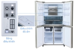 Tủ lạnh Sharp Inverter 525 lít Multi Door SJ-FX610V-SL